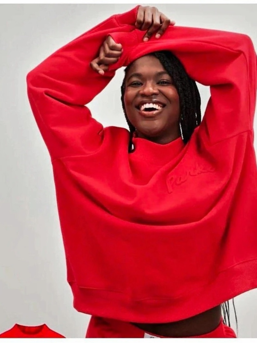 parke Varsity Mockneck Red Valentine’s Crewneck Sweatshirt Size L/XL